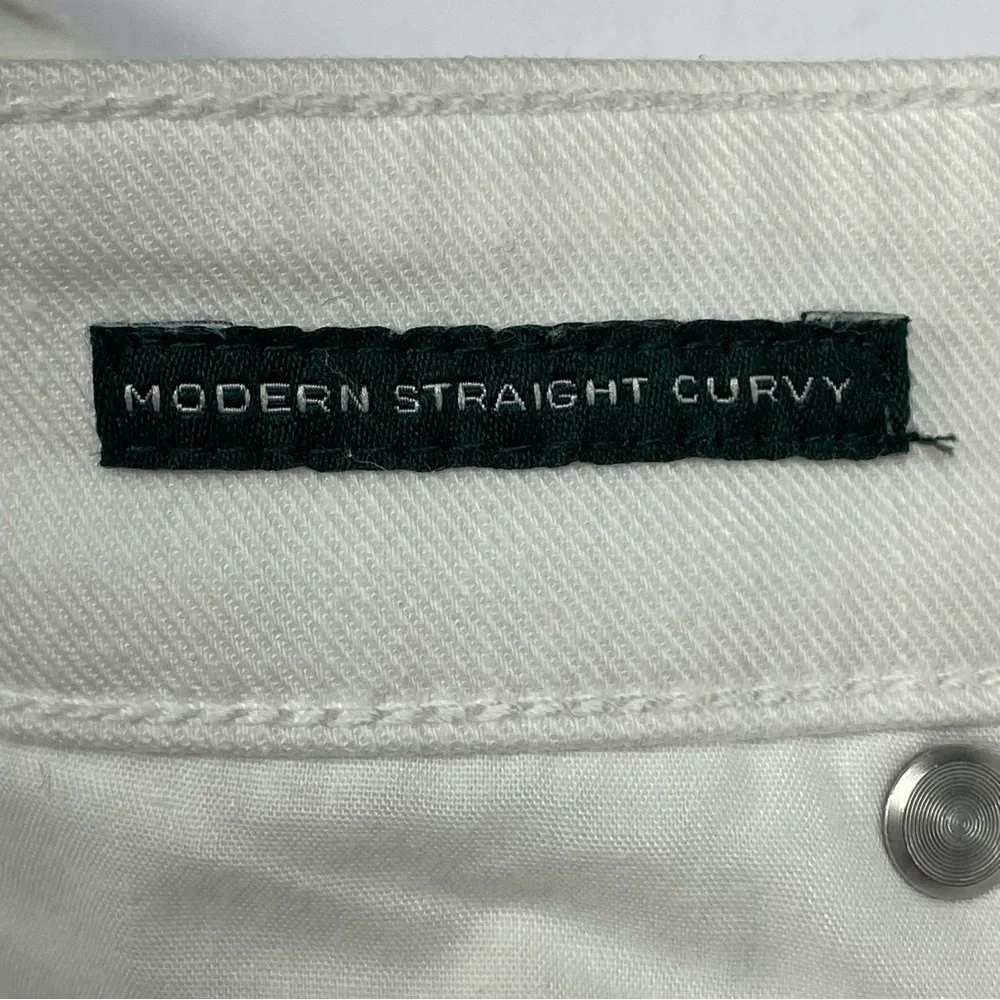 LAUREN RALPH LAUREN LRL Modern Straight Curvy Jeans Women’s Size 8 White - Picture 6 of 15
